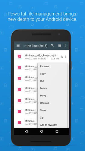 Les captures d'écran du programme File Commander: File Manager pour le portable ou la tablette Android.