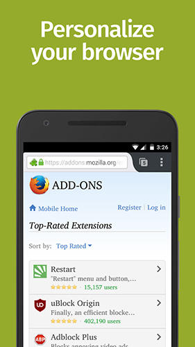 Скачати Mozilla Firefox для Андроїд.