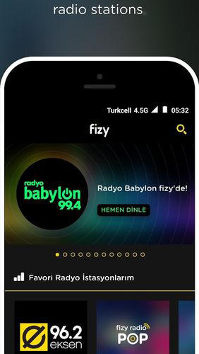 Screenshots des Programms Jango radio für Android-Smartphones oder Tablets.