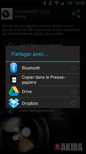 Aplicativo Flashlight call para Android, baixar grátis programas para celulares e tablets.