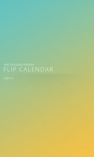 Flip calendar + widget