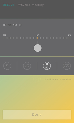 Screenshots des Programms My clock 2 für Android-Smartphones oder Tablets.