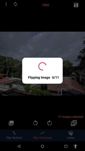 Capturas de pantalla del programa Flip image - Mirror image (Rotate images) para teléfono o tableta Android.