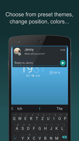 Screenshots des Programms Floatify: Smart Notifications für Android-Smartphones oder Tablets.
