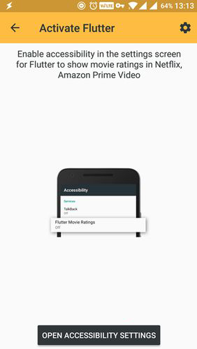 Screenshots of Flutter - Instant movie ratings program for Android phone or tablet.
