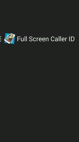 Full Screen Caller ID