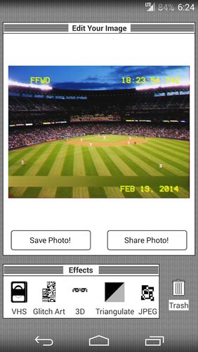 Screenshots des Programms Retrica viewer plus für Android-Smartphones oder Tablets.