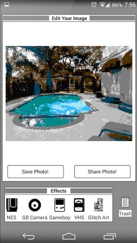 Screenshots des Programms Cymera camera - Collage, selfie camera, pic editor für Android-Smartphones oder Tablets.