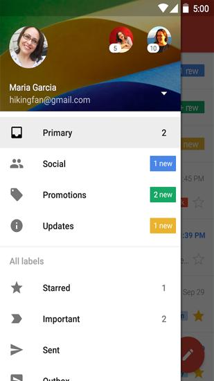 Télécharger gratuitement Gmail pour Android. Programmes sur les portables et les tablettes.
