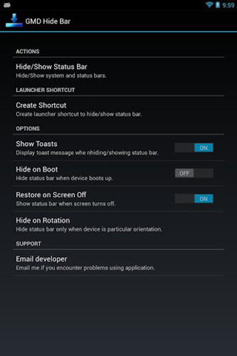 Screenshots des Programms Move 2 SD enabler für Android-Smartphones oder Tablets.