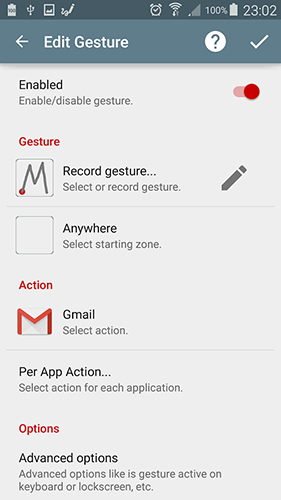 Les captures d'écran du programme GMD hide bar pour le portable ou la tablette Android.