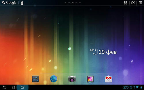 Capturas de tela do programa GO Launcher HD em celular ou tablete Android.