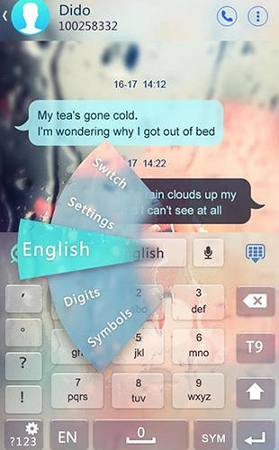 Скріншот програми GO keyboard на Андроїд телефон або планшет.