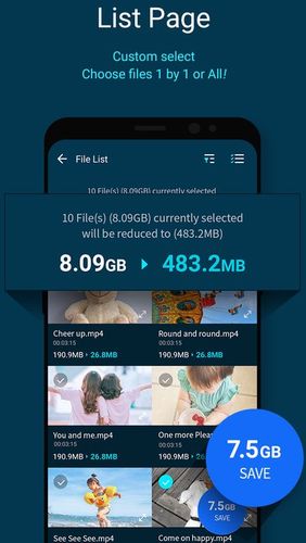 Die App GOM saver - Memory storage saver and optimizer für Android, Laden Sie kostenlos Programme für Smartphones und Tablets herunter.