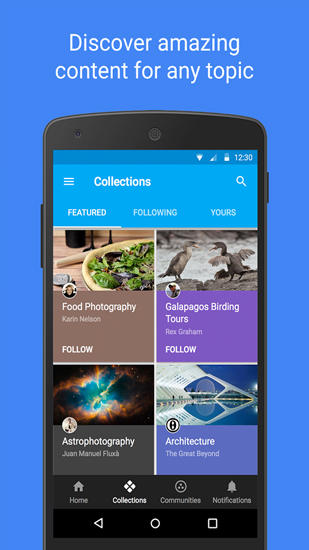 Google Plus的Android应用，下载程序的手机和平板电脑是免费的。