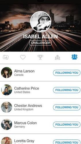 Screenshots des Programms Analytics for Instagram für Android-Smartphones oder Tablets.