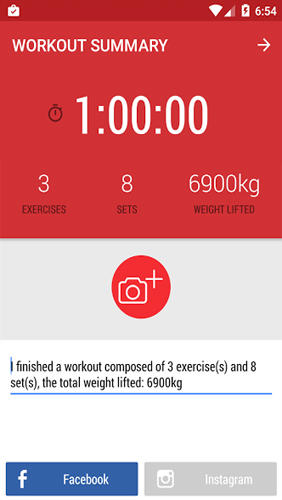 Gym Journal: Fitness Diary app for Android, download programs for phones and tablets for free.