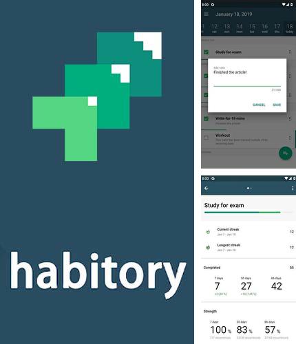 アンドロイド用のプログラム Pushups Workout のほかに、アンドロイドの携帯電話やタブレット用の Habitory: Habit tracker を無料でダウンロードできます。