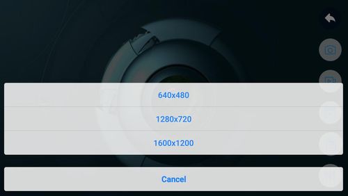 Capturas de pantalla del programa HD scope para teléfono o tableta Android.
