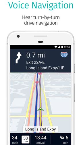 的Android手机或平板电脑Map Navigation程序截图。
