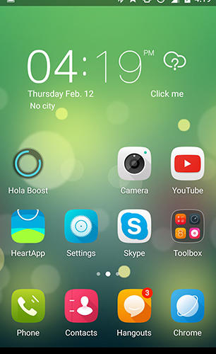 Capturas de pantalla del programa Hola launcher para teléfono o tableta Android.