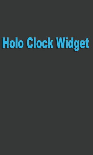 Holo Clock Widget