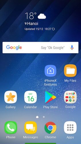 Capturas de pantalla del programa Home bar gestures para teléfono o tableta Android.
