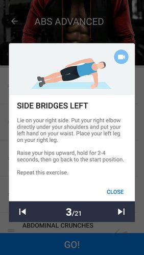 Screenshots of Home workout - No equipment program for Android phone or tablet.