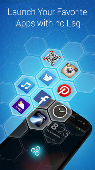 アンドロイドの携帯電話やタブレット用のプログラムLauncher: Honeycomb のスクリーンショット。