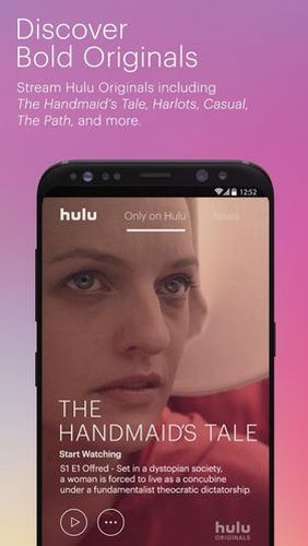 Screenshots des Programms Hulu: Stream TV, movies & more für Android-Smartphones oder Tablets.