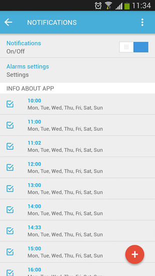 Screenshots des Programms Gym Journal: Fitness Diary für Android-Smartphones oder Tablets.