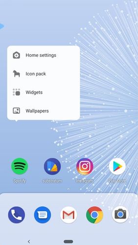 Télécharger gratuitement Hyperion launcher pour Android. Programmes sur les portables et les tablettes.
