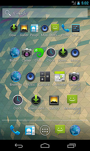 Capturas de pantalla del programa Icon organizer para teléfono o tableta Android.