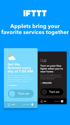 IFTTT を無料でアンドロイドにダウンロード。携帯電話やタブレット用のプログラム。