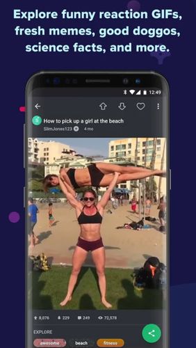 Screenshots of Imgur: GIFs, memes and more program for Android phone or tablet.