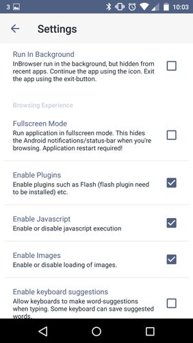 Capturas de pantalla del programa Puffin Browser para teléfono o tableta Android.