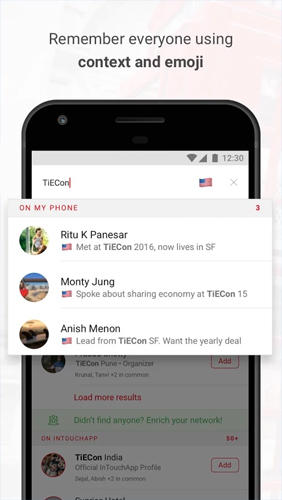 Baixar grátis InTouchApp: Contacts para Android. Programas para celulares e tablets.