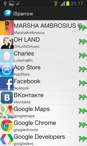 Application Sparrow pour Android, télécharger gratuitement des programmes pour les tablettes et les portables.