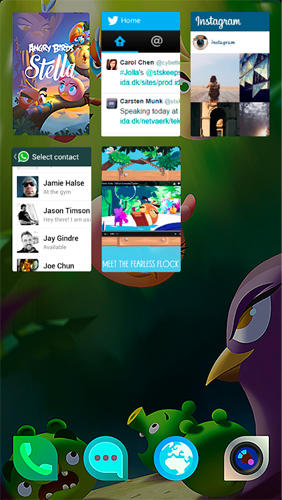 Angry birds Stella: Launcher を無料でアンドロイドにダウンロード。携帯電話やタブレット用のプログラム。