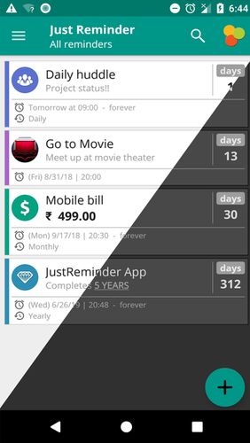 Just reminder with alarm app for Android, download programs for phones and tablets for free.