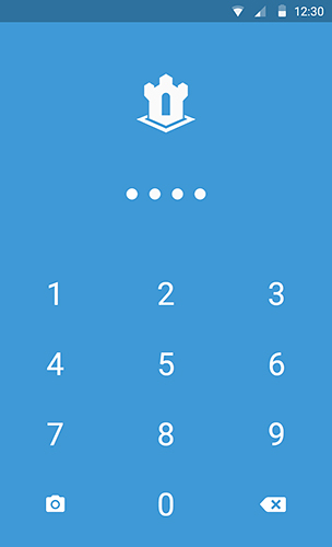 Скріншот додатки Keep safe для Андроїд. Робочий процес.