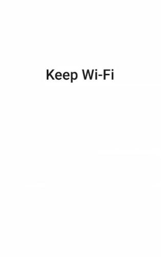 Keep WiFi