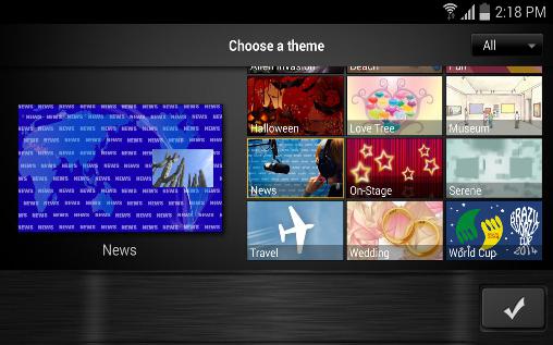 Screenshots des Programms Kine Master für Android-Smartphones oder Tablets.