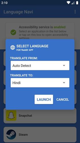 Aplicativo Language navi - Translator para Android, baixar grátis programas para celulares e tablets.