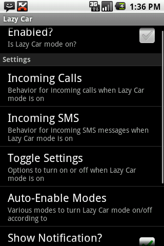 Laden Sie kostenlos Lazy Car für Android Herunter. Programme für Smartphones und Tablets.