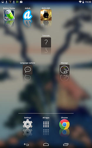Screenshots des Programms Lightning launcher für Android-Smartphones oder Tablets.