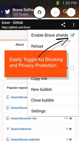 Capturas de tela do programa Quark browser - Ad blocker, private, fast download em celular ou tablete Android.