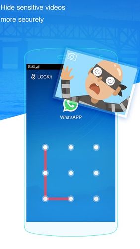 Les captures d'écran du programme LOCKit - App lock, photos vault, fingerprint lock pour le portable ou la tablette Android.