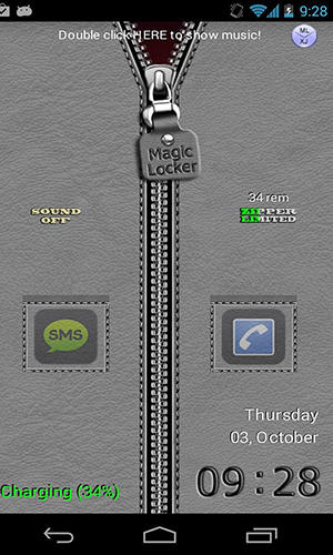 Screenshots of Zipper Lock Leather program for Android phone or tablet.