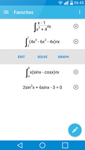 Screenshots of MalMath: Step By Step Solver program for Android phone or tablet.